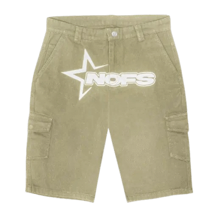 Beige NOFS Cargo Shorts